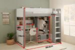 Hampton High Sleeper with Wardrobe