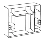 Hornsea 5 Door Wardrobe