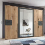 Hornsea 9 Door Wardrobe with Mirrors and Drawers