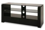 Hythe Gloss Black TV Stand with 2 Drawers