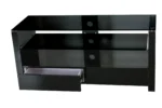 Hythe Gloss Black TV Stand with 2 Drawers
