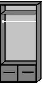 Ivybridge 2 Door 2 Drawer Wardrobe