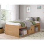 Low Single 3ft Cabin Bed - Oak Effect