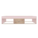 Low Single 3ft Cabin Bed - Pink and Oak - Image 2