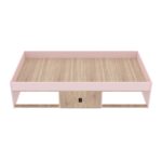Low Single 3ft Cabin Bed - Pink and Oak - Image 5