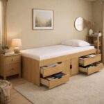 Captain's Single 3ft Cabin Bed - Oak Effect - Image 2