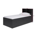 Bookcase Headboard Attachment - Black - Image 2