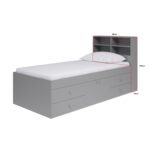 Bookcase Headboard Attachment - Grey - Image 2