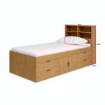 Bookcase Headboard Attachment - Oak Effect - Image 2