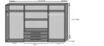 Kelso 6 Door Wardrobe