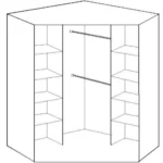 Kendal Corner Wardrobe with Mirror