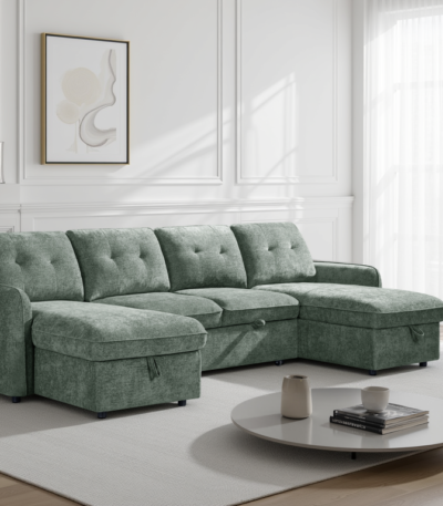 Kirkby U Shape Corner Sofa Bed