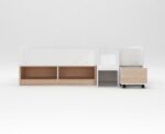 Cabin Bed with Cubes and Pull Out Drawer - White and Oak - Image 4