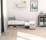 Cabin Bed with Cubes and Pull Out Drawer - White and Oak - Image 5