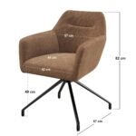 Lexi Dining Table with 4 Isla Swivel Dining Chairs