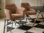 Lexi Dining Table with 4 Isla Swivel Dining Chairs