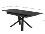 Lexi & Isla Dining Set Extendable Table with 4 Swivel Chairs