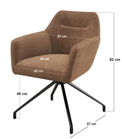 Lexi & Isla Dining Set Extendable Table with 6 Swivel Chairs