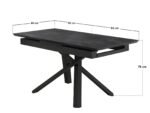 Lexi & Isla Dining Set Extendable Table with 6 Swivel Chairs