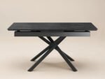 Lexi & Isla Dining Set Extendable Table with 6 Swivel Chairs