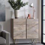 Light Gold 2 Door Medium Sideboard
