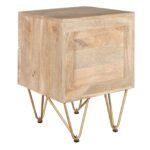 Light Gold 2 Drawer Side Table - Image 3