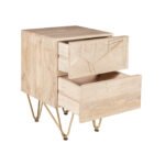 Light Gold 2 Drawer Side Table - Image 4