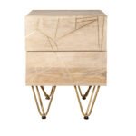 Light Gold 2 Drawer Side Table - Image 6