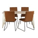Light Gold Dining Table - Image 2