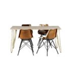 Light Gold Dining Table - Image 5