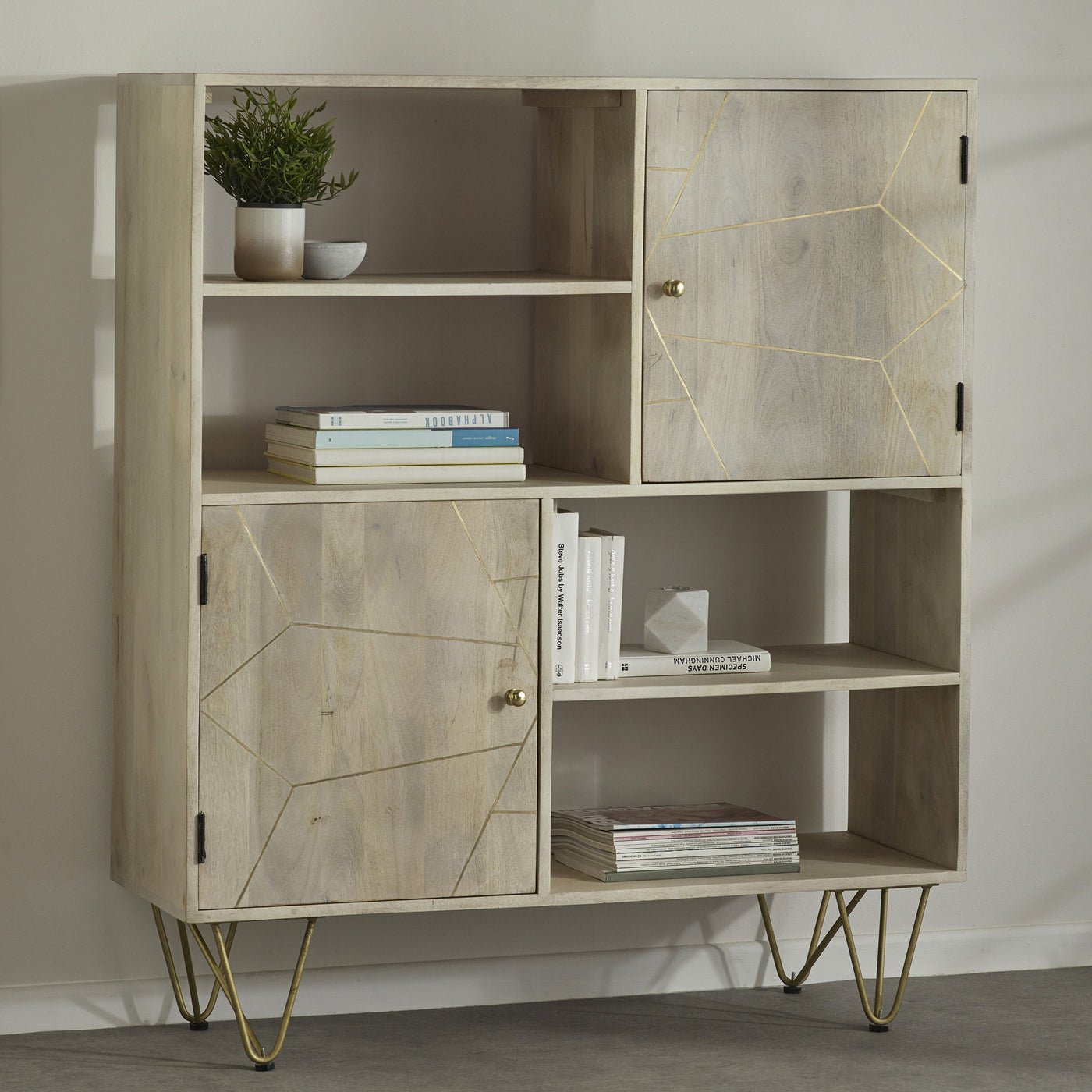 light-gold-display-cabinet-1 Light Gold Display Cabinet - Image 1
