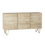 Light Gold Extra Large Sideboard 3 Drawers and 2 Doors - Image 2