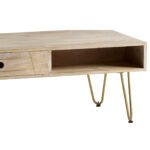 Light Gold Rectangular Coffee Table with Drawer - Image 3