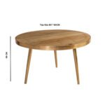 Light Gold Round Coffee Table - Image 3