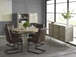 Light Gold Round Dining Table