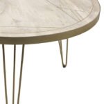 Light Gold Round Dining Table - Image 3