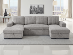 Lindale U Shape Corner Sofa Bed - Grey