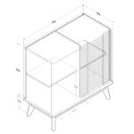 LV41 Display Cabinet - Columbian Walnut - Image 4