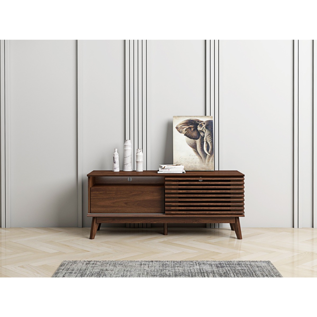 lv41tv4111-2.jpg LV41 TV Cabinet 1.2m - Columbian Walnut - Image 1