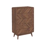 LV44 5 Drawer Chest - Columbian Walnut - Image 3