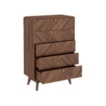 LV44 5 Drawer Chest - Columbian Walnut - Image 2