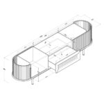 LV55 TV Cabinet 1.8m - Light Oak - Image 4