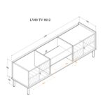 LV80 TV Cabinet 1.6m - Light Oak - Image 3