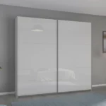 Lymington 2 Door Gloss White Sliding Wardrobe