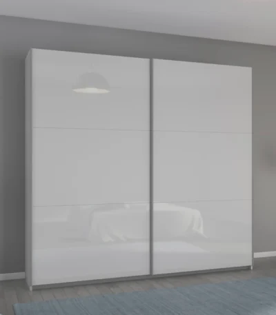 Lymington 2 Door Gloss White Sliding Wardrobe