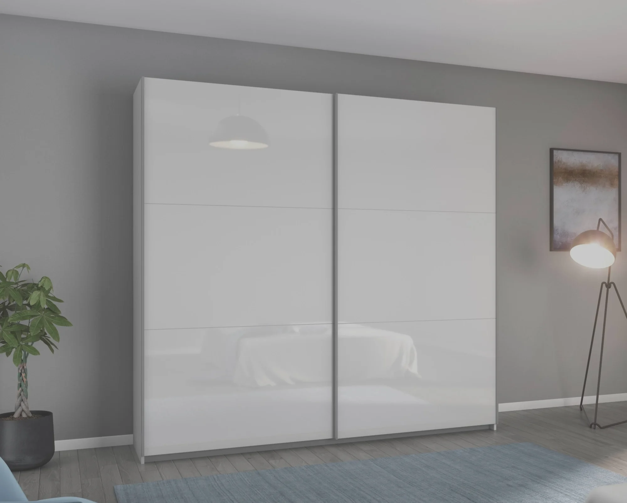 Lymington 2 Door Gloss White Sliding Wardrobe Lymington 2 Door Gloss White Sliding Wardrobe