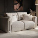 Mabel 2 Seater Sofa Beige Chenille