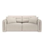 Mabel 3 Seater Sofa Beige Chenille