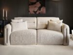 Mabel 3 Seater Sofa Beige Chenille
