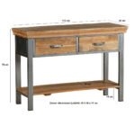 Metropolis Industrial 2 Drawer Console Table - Image 6